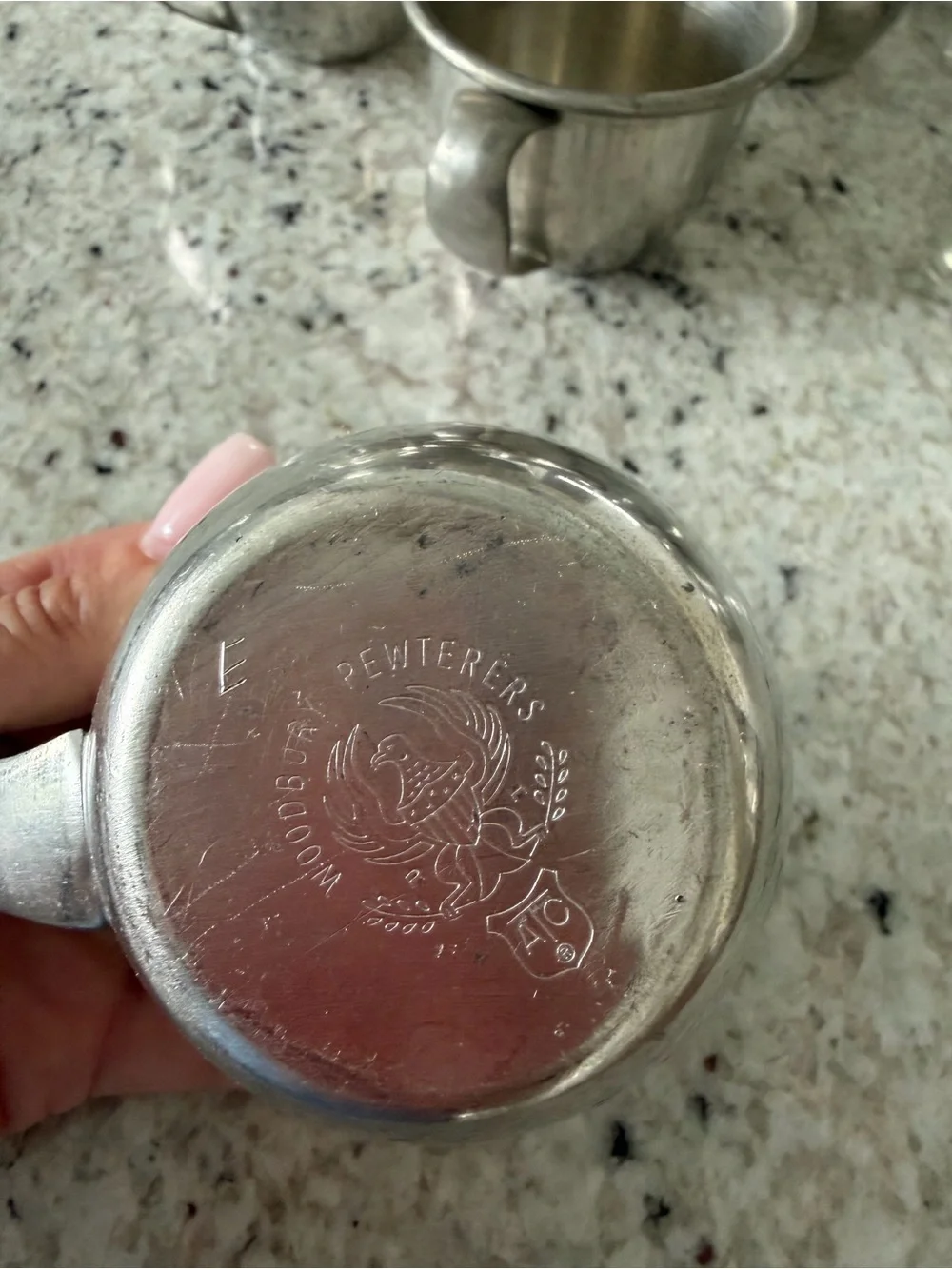 Vintage Woodbury Pewter Punch Bowl Set with 12 Matching Cups